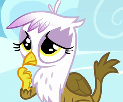 Size: 1290x1074 | Tagged: safe, screencap, gilda, griffon, g4, the lost treasure of griffonstone, chickub, cropped, cute, female, gildadorable, solo, younger