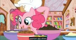 Size: 1600x855 | Tagged: safe, screencap, pinkie pie, g4, the lost treasure of griffonstone, meme, youtube caption