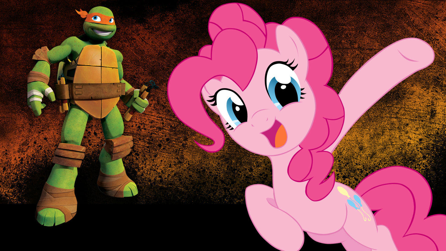 Tmnt Mlp #902631 - safe, artist:mlpfimandtmntfan, pinkie pie, crossover ...