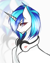 Size: 1709x2112 | Tagged: safe, artist:cristate, dj pon-3, vinyl scratch, g4, female, solo