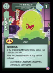 Size: 1196x1662 | Tagged: safe, enterplay, discord, fluttershy, mr. waddle, smooze, absolute discord, g4, make new friends but keep discord, my little pony collectible card game, my little pony: friendship is magic, ccg