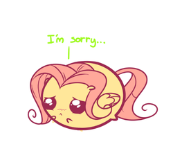 Size: 563x462 | Tagged: safe, artist:pekou, fluttershy, g4, 2012, chubbie, female, solo