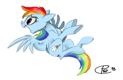 Size: 4278x2776 | Tagged: safe, artist:psychoon, rainbow dash, g4, backwards cutie mark, female, solo