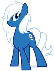 Size: 1497x1950 | Tagged: safe, artist:furrgroup, oc, oc only, oc:edge, earth pony, pony, browser ponies, female, hair over one eye, looking at you, mare, microsoft edge, simple background, smiling, solo, white background