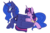 Size: 734x490 | Tagged: safe, artist:lulubell, princess luna, twilight sparkle, alicorn, pony, g4, female, lesbian, mare, prone, ship:twiluna, shipping, simple background, transparent background, twilight sparkle (alicorn)