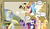 Size: 3598x2067 | Tagged: safe, artist:pyschedelicskooma, applejack, derpy hooves, fluttershy, pinkie pie, rainbow dash, rarity, spike, twilight sparkle, wild fire, oc, oc:fausticorn, worm, g4, high res, mane six, muffin, painting, sibsy, species swap, the creation of adam, when you see it