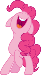 Size: 1934x3569 | Tagged: safe, artist:porygon2z, pinkie pie, g4, female, nose in the air, open mouth, raised hoof, simple background, solo, transparent background, vector