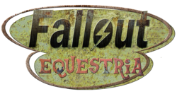 Size: 1500x800 | Tagged: safe, fallout equestria, fanfic art, logo, no pony, simple background