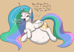 Size: 1496x1051 | Tagged: safe, artist:variant, princess celestia, alicorn, changeling, pony, g4, belly, eaten alive, female, fetish, mare, princess vorestia, vore