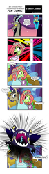 Size: 1366x4781 | Tagged: safe, artist:asg-ready, discord, parcel post, post haste, spike, tree hugger, dragon, earth pony, pony, g4, make new friends but keep discord, blanket, comic, female, mailpony, male, mare, monster, spike's room, stallion