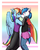 Size: 1280x1600 | Tagged: safe, artist:krd, dj pon-3, rainbow dash, vinyl scratch, oc, oc:krd, anthro, g4, clothes, duo, ear piercing, female, gay pride flag, ireland, kissing, lesbian, lgbt, piercing, pride, shipping, skirt, vinyldash