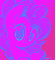 Size: 1220x1320 | Tagged: safe, artist:spikedmauler, pinkie pie, earth pony, pony, g4, eyestrain warning, female, limited palette, needs more saturation, solo