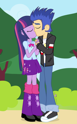 Size: 750x1200 | Tagged: safe, artist:dm29, flash sentry, twilight sparkle, human, equestria girls, g4, duo, female, kiss on the lips, kissing, male, ship:flashlight, shipping, straight