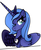 Size: 378x456 | Tagged: safe, artist:joakaha, artist:starlight247, princess luna, g4, female, s1 luna, simple background, solo