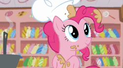 Size: 763x424 | Tagged: safe, screencap, pinkie pie, earth pony, pony, g4, season 5, the lost treasure of griffonstone, animated, cute, diapinkes, female, gif, mare, solo, squishy cheeks
