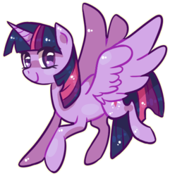 Size: 440x457 | Tagged: dead source, safe, artist:inky-pinkie, twilight sparkle, alicorn, pony, g4, female, looking at you, mare, simple background, smiling, solo, spread wings, transparent background, twilight sparkle (alicorn), wings