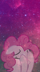Size: 748x1336 | Tagged: safe, pinkie pie, g4, facehoof, space, wallpaper