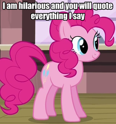 Size: 418x445 | Tagged: safe, screencap, pinkie pie, g4, dragon ball, dragonball z abridged, i am hilarious and you will quote everything i say, takahata101