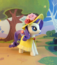 Size: 793x900 | Tagged: safe, artist:krowzivitch, rarity, pony, g4, clothes, craft, female, figurine, flower, flower in tail, hat, sculpture, solo