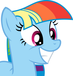 Size: 4817x4966 | Tagged: safe, artist:slb94, rainbow dash, g4, the lost treasure of griffonstone, absurd resolution, alternate hairstyle, female, manebow sparkle, simple background, solo, transparent background, vector