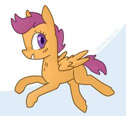 Size: 333x307 | Tagged: safe, artist:meowing-ghost, scootaloo, pegasus, pony, g4, female, filly, solo