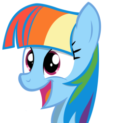 Size: 3880x4212 | Tagged: safe, rainbow dash, g4, the lost treasure of griffonstone, alternate hairstyle, cute, dashabetes, female, imitation, manebow sparkle, simple background, solo, transparent background
