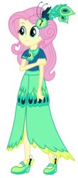Size: 2356x5349 | Tagged: safe, artist:bubblestormx, fluttershy, equestria girls, g4, make new friends but keep discord, clothes, dress, female, gala dress, simple background, skirt, solo, transparent background, vector