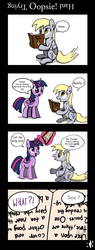 Size: 800x2104 | Tagged: safe, artist:digiral, derpy hooves, twilight sparkle, alicorn, pony, g4, book, comic, female, mare, twilight sparkle (alicorn)