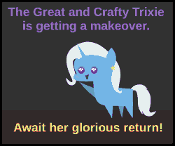 Size: 720x600 | Tagged: dead source, safe, artist:liracrown, trixie, pony, unicorn, g4, animated, earring, female, mare, open mouth, piercing, pointy ponies, smiling, solo, trixiecraft, waving
