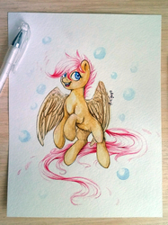 Size: 1614x2160 | Tagged: safe, artist:amishy, scootaloo, g4, female, solo, traditional art