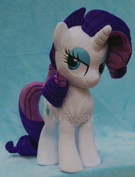 Size: 600x784 | Tagged: safe, artist:nazegoreng, rarity, g4, irl, photo, plushie, solo, watermark