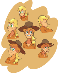 Size: 1280x1616 | Tagged: safe, artist:duru, applejack, human, g4, humanized