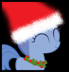 Size: 357x369 | Tagged: safe, artist:drpain, archer (character), scootablue, g4, christmas, hat, holiday, santa hat