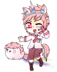 Size: 918x1147 | Tagged: safe, artist:polishcrossoverfan, oc, human, anime, chibi, chubbie, crossover, cute, gay, male, utauloid, what has science done