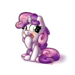 Size: 1200x1200 | Tagged: safe, artist:bobdude0, sweetie belle, pony, unicorn, g4, blushing, cute, diasweetes, female, filly, giggling, simple background, solo, transparent background