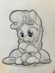Size: 2448x3264 | Tagged: safe, artist:bobdude0, sweetie belle, pony, g4, bong, dank sweetie, drugs, high res, marijuana, sketch, solo, traditional art