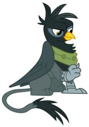 Size: 3500x5000 | Tagged: safe, artist:reginault, gertrude, griffon, g4, the lost treasure of griffonstone, absurd resolution, simple background, solo, transparent background, vector