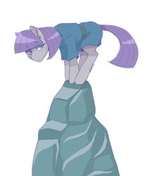 Size: 1080x1275 | Tagged: safe, artist:romanrazor, maud pie, earth pony, pony, g4, boulder, female, looking at you, rock, solo
