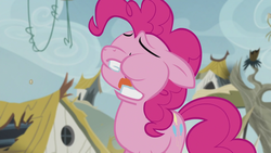 Size: 1920x1080 | Tagged: safe, screencap, pinkie pie, pony, g4, the lost treasure of griffonstone, faic, great moments in animation, solo, wat