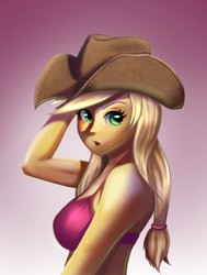 Size: 3072x4072 | Tagged: safe, artist:jay156, applejack, equestria girls, g4, my little pony equestria girls: rainbow rocks, female, looking at you, solo