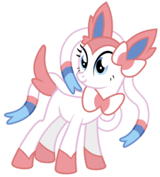 Size: 1398x1546 | Tagged: safe, artist:partypievt, pony, sylveon, crossover, pokémon, ponified, ponymon, simple background, solo, transparent background