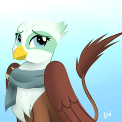 Size: 1024x1024 | Tagged: safe, artist:elzielai, greta, griffon, g4, the lost treasure of griffonstone, female, gretadorable, solo