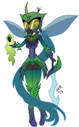 Size: 2235x3600 | Tagged: safe, artist:e-e-r, idw, queen chrysalis, changeling, changeling queen, equestria girls, fiendship is magic #5, g4, my little pony: fiendship is magic, armor, equestria girls-ified, female, high res, simple background, sword, transparent background, wings