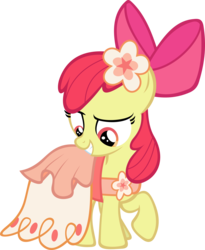 Size: 3479x4233 | Tagged: safe, artist:saturnstar14, apple bloom, earth pony, pony, g4, make new friends but keep discord, clothes, dress, female, filly, foal, gala dress, show accurate, simple background, solo, transparent background, vector