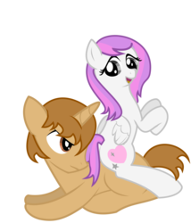 Size: 2471x2880 | Tagged: safe, artist:amethystlullaby, oc, oc only, oc:amethyst lullaby, pegasus, pony, unicorn, duo, high res, pair, simple background, transparent background