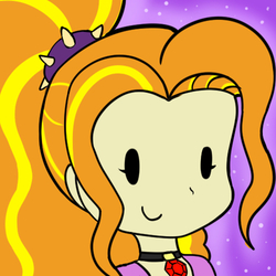 Size: 500x500 | Tagged: safe, artist:demonfox, adagio dazzle, equestria girls, g4, adoragio, cute, female, icon, looking at you, smiling, solo