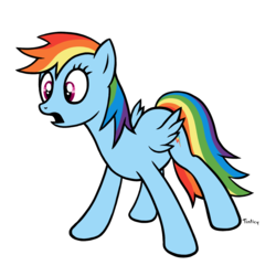 Size: 1200x1200 | Tagged: safe, artist:tinticy, rainbow dash, g4, female, solo, surprised