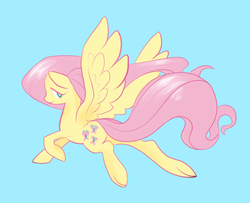 Size: 1200x976 | Tagged: safe, artist:peachiekeenie, fluttershy, g4, female, flying, solo