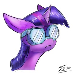 Size: 1108x1079 | Tagged: safe, artist:tsitra360, twilight sparkle, g4, female, goggles, solo