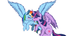 Size: 1366x685 | Tagged: safe, artist:saphi-boo, rainbow dash, twilight sparkle, alicorn, pony, g4, female, lesbian, mare, ship:twidash, shipping, simple background, transparent background, twilight sparkle (alicorn)